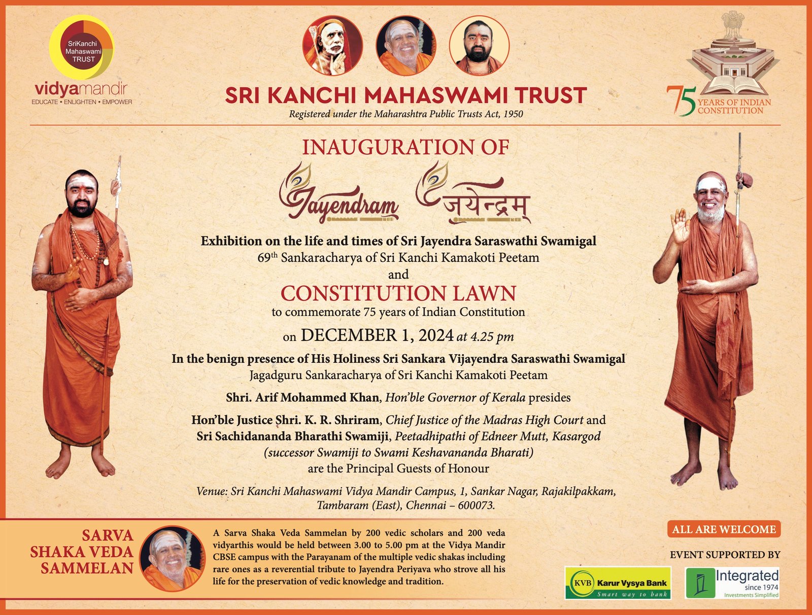 Pujya Shankaracharya Swamiji- Visesha pujas-events